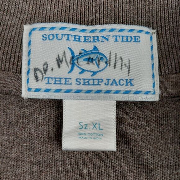 Southern Tide 1/4 Zip Pullover Sweater Mens XL Brown The Skipjack Pullover Knit - Picture 4 of 6